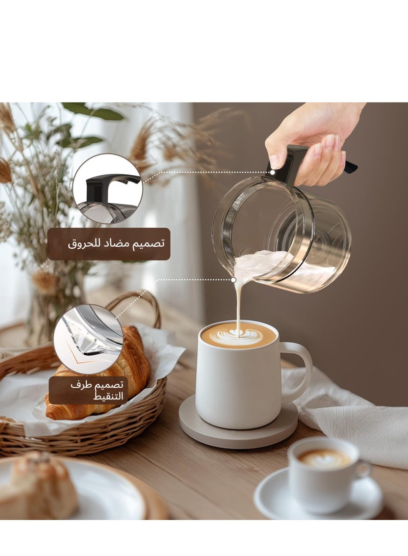 NIUB Electric Milk Frother, 4-in-1 500ml Milk Steamer for Latte, Cappuccinos, Macchiato, Dishwasher Safe, Automatic Hot and Cold Foam Maker and Milk Warmer, Enjoy Perfect Milk Froth in 2 Minutes - Image 4